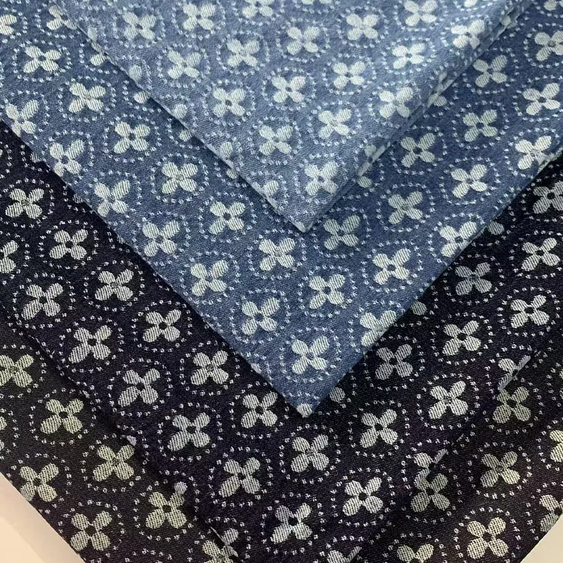 

Denim Fabric Little Windmill Thickened Jacquard Washed Denim For Sewing Dresses Bags Pants bags hats DIY Denim Fabric