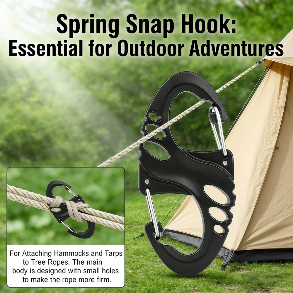 5-100Pcs RoYishi Outdoor Climbing Hook S Type Carabiner Keychain Hook Colorful Plastic Carabiner Mini  Backpack Buckle