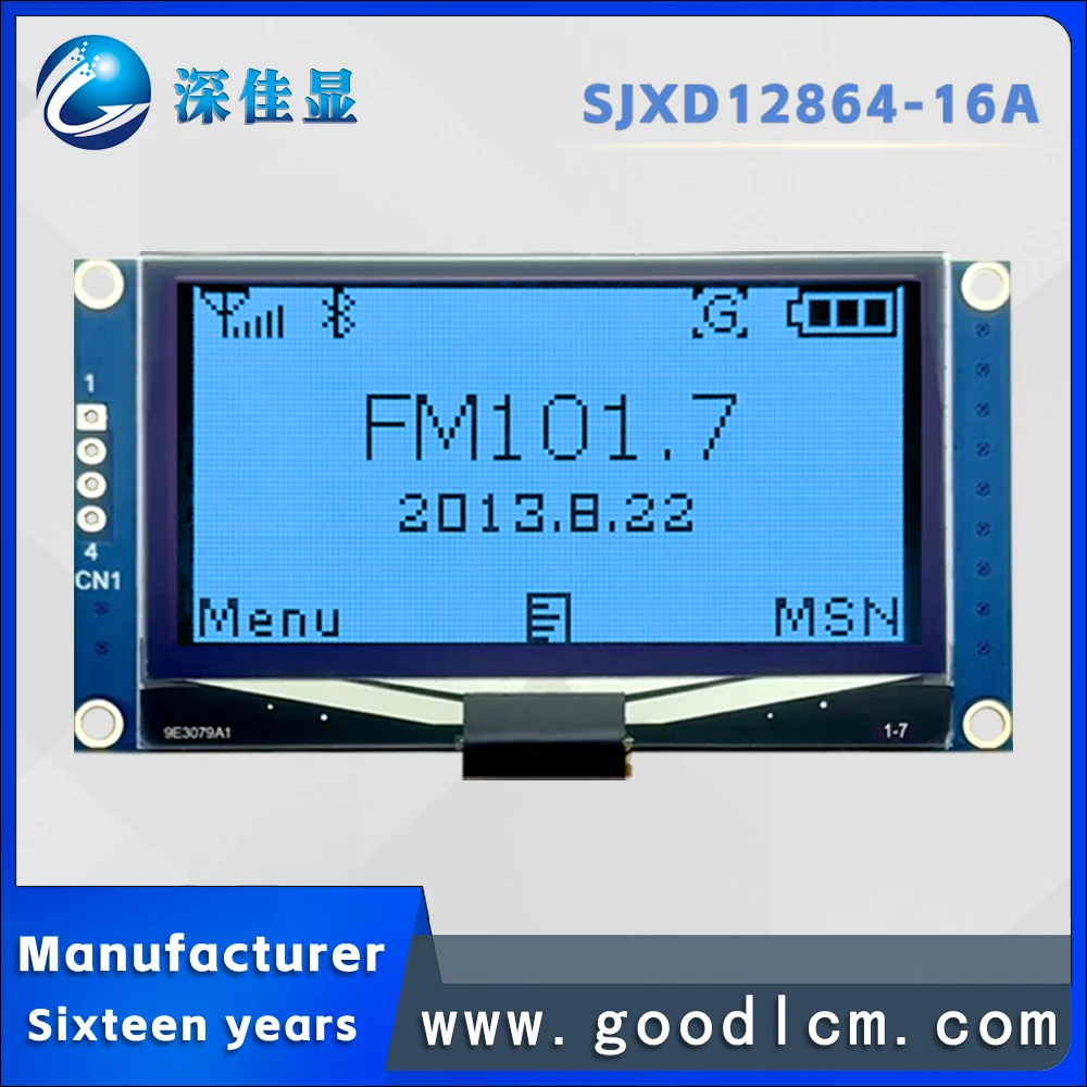 Mini Display Multi-View, Azul no Display Preto, Unidade SSD1309ZC, Módulo oled 12864, 3.3V, 2.42 in, 16A, SJXD12864-16A