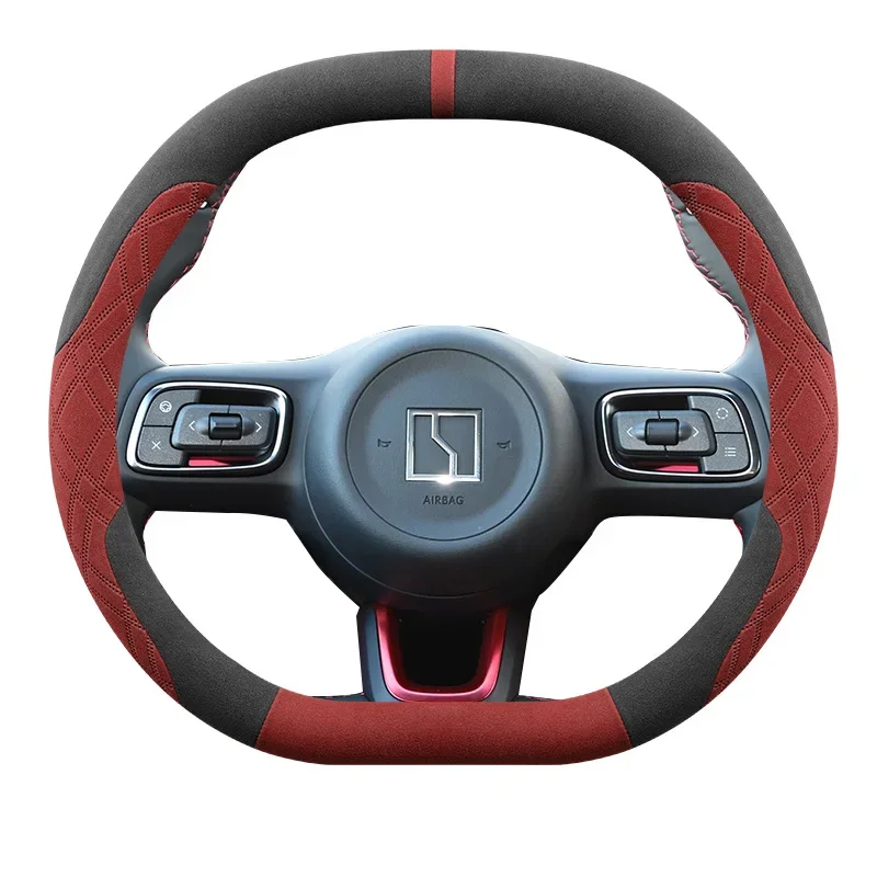 

For Zeekr 007 / X 001 Ultra-thin Non-slip Car Steering Wheel Cover Sweat Absorbing Car Handlebar Cover All-season Accessories