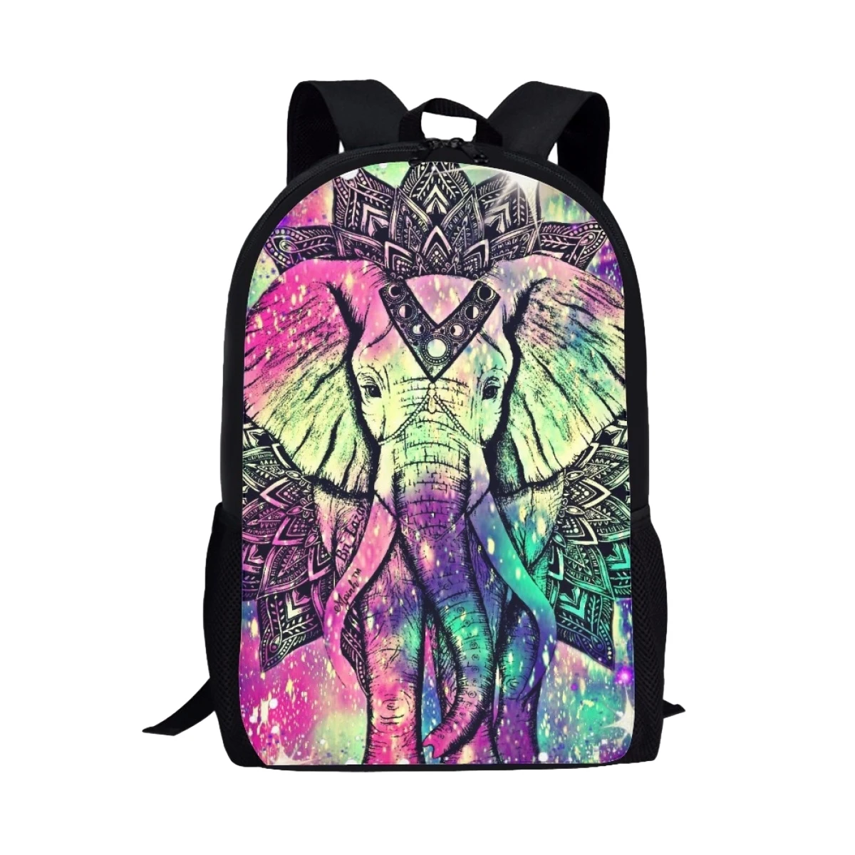 Bolsa Escolar de Arte de elefante polinesiano para niños adolescentes, mochila de viaje práctica de gran capacidad, bolsa de libros para estudiantes, moda de moda