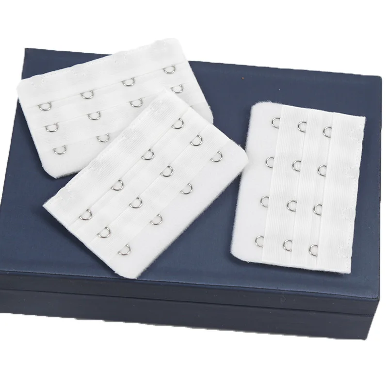 3PCS Three Rows Four Buttons Bra Extender Women Elastic Bra Extension Strap Hook Clip Expander Adjustable Buckle Intim