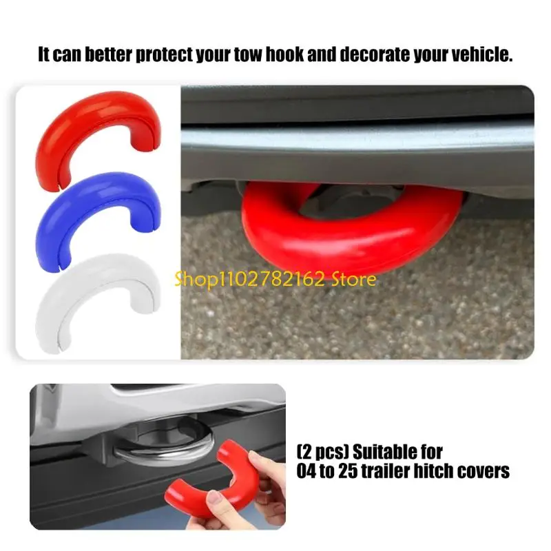 

547B 2PCS Automotive Hook Protector Weather Resistant Tow Hook Cover for F150