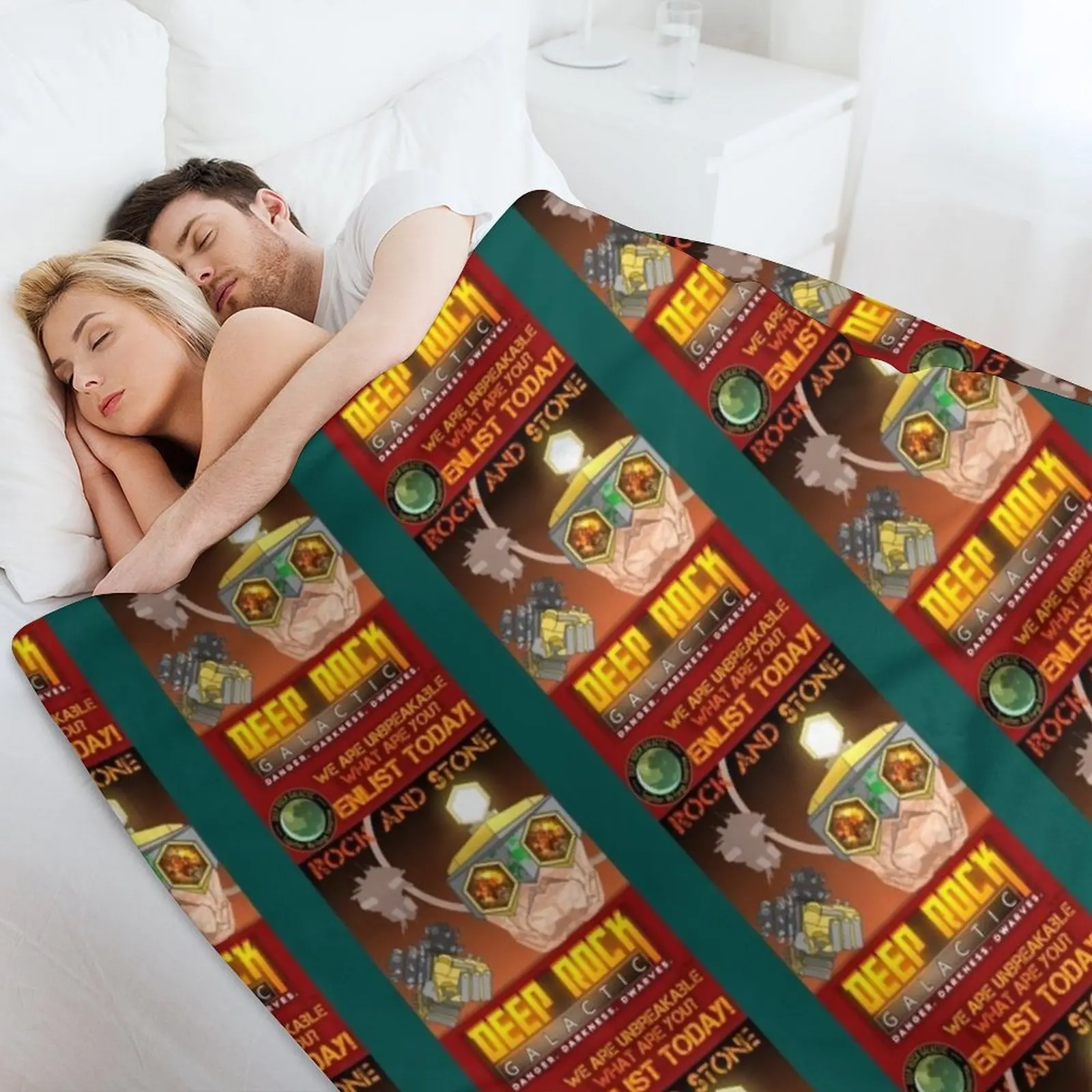 Deep Rock Galactic Throw Blanket Bed Luxury Brand Retros Blankets image 4