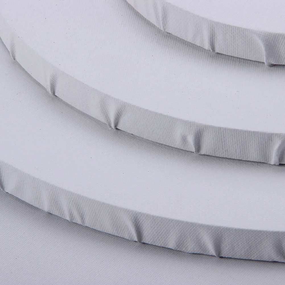 20/30/40cm Wooden Painting Frame Round Canvas Boards DIY Painting Stretched Blank Cotton Canvas Panels for Artist Painting 