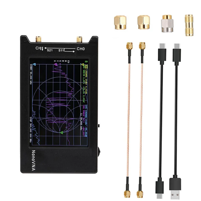 

For NanoVNA-H4 Vector Network Analyzer 4Inch Display 10KHz-1.5GHz MF HF VHF UHF Antenna Analyzer