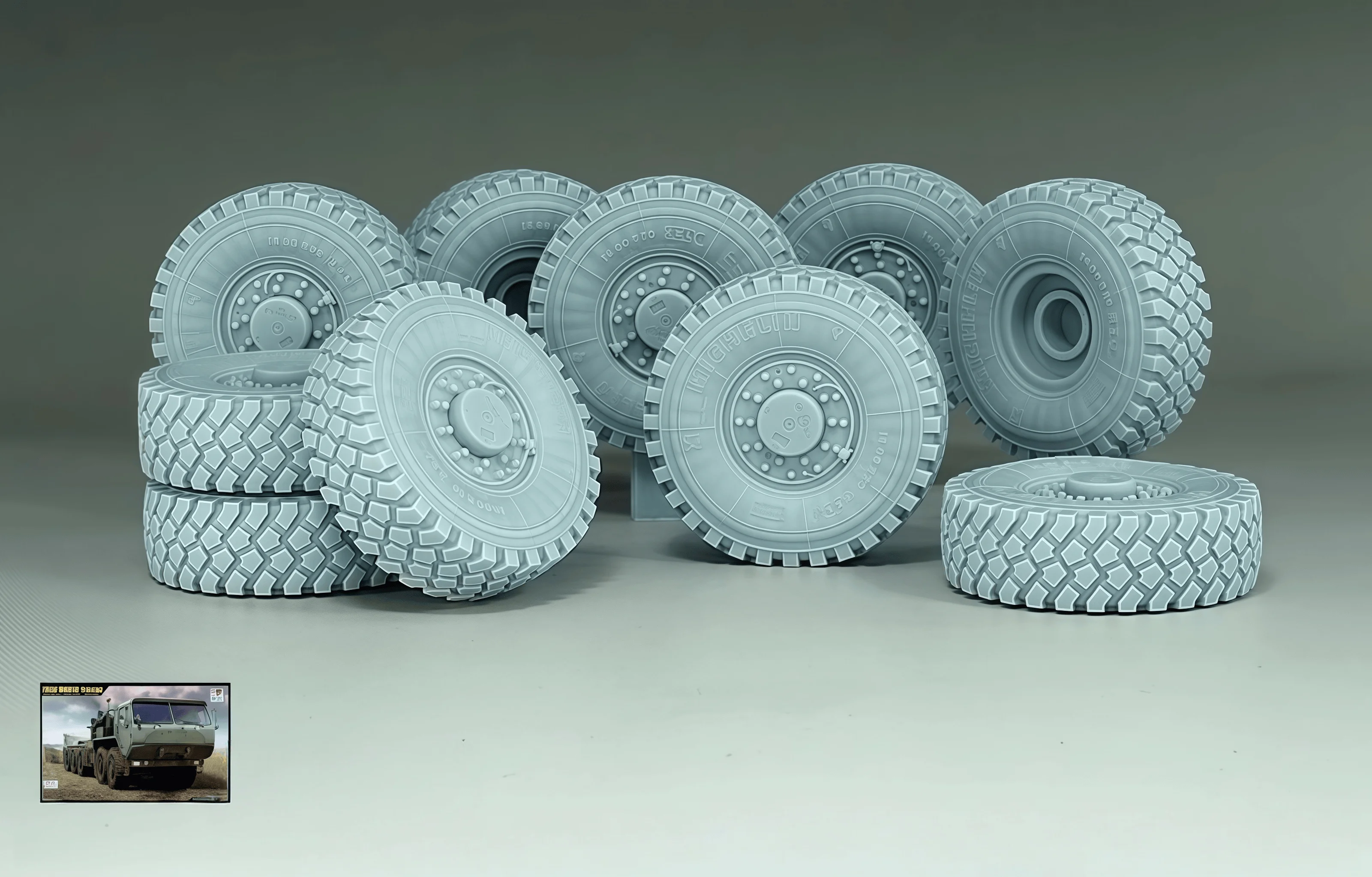 

1/35 Casting Resin Model Assembly Kit, GK, MKR16 Trailer Resin Tires, Unpainted