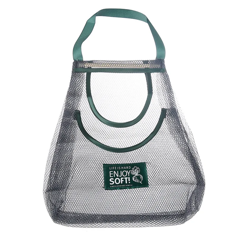 Reusable Storage Bags Kitchen Hanging Mesh Bag Home Fruit And Vegetable Storage Net Bag For Ginger Garlic Potatoes Onions