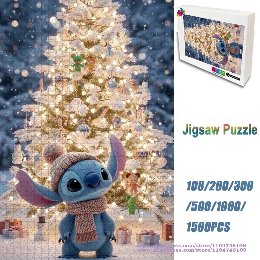 ディズニーアニメリロ＆スティッチパズルジグソー108/200/300/500/1000/1500ピース子供と大人のための知能パズル家の装飾