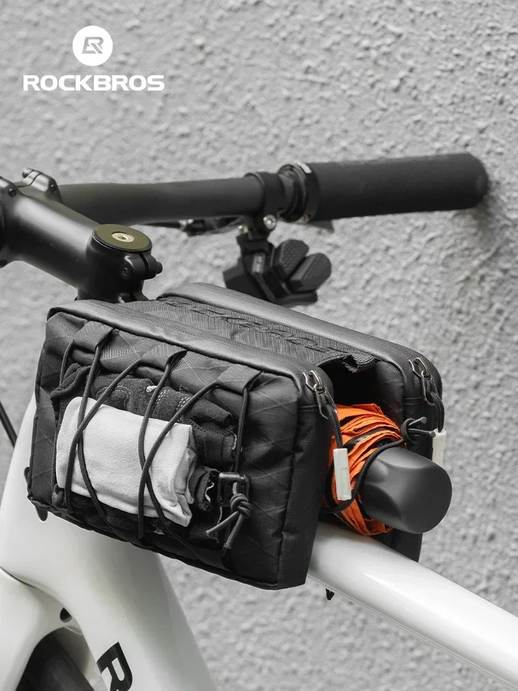 ROCKBROS Bike Bag Top Tube Bag Floating Installation Method Cycling Saddlebags Bicycle Pannier Bag Large Capacity Equipment