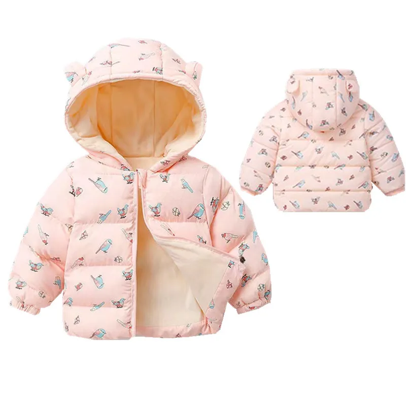 Baby Kids Thicken Plush Coats Children Down Cotton Outerwear Winter Plush Thick Jackets For Infants Boys Girls Cotton Coats