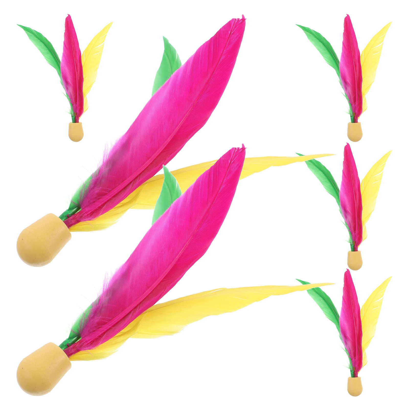 

6pcs Outdoor High Elastic Rubber Head Long Shuttlecock For s Adults Paddle Replacement Birdies Backyard Park Family