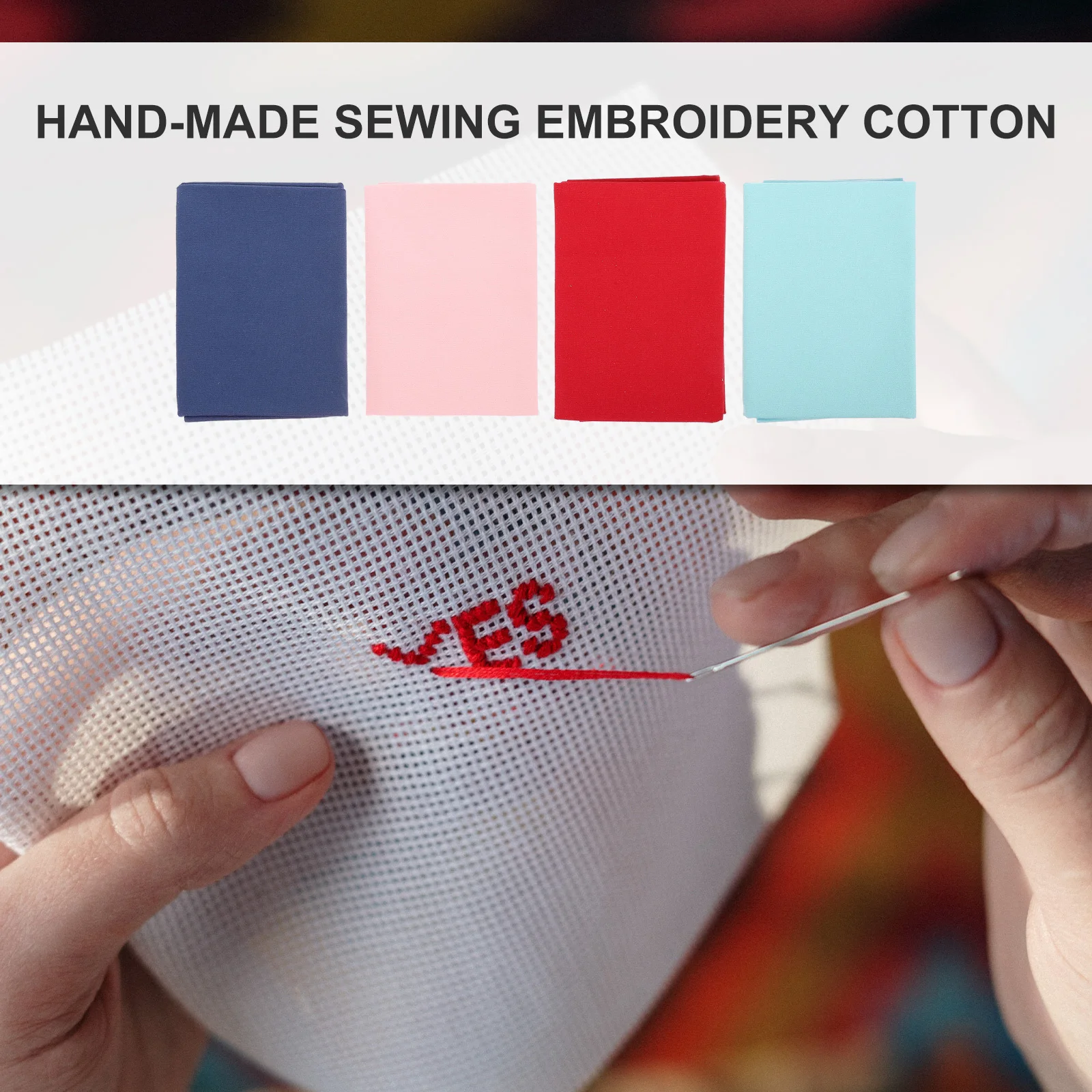 

4pcs Embroidery Cloth Cotton Linen Fabric For Diy Cross Stitch Needlework Craft Breathable Sewing Material For Garment