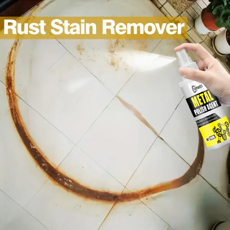 100ML Fast-Acting Metal Care Spray: Non-Toxic Rust Remover, Gloss Restorer for Bathroom, Kitchen, Tools, Easy Spray Application