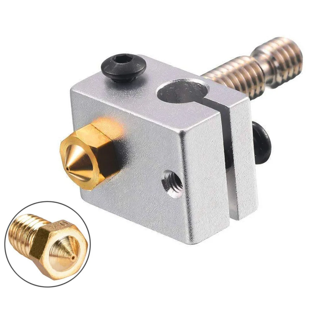 20 stücke E3D Düsen M6 0,2/0,3/0,4/0,6/0,8/1,0mm Messing Düse Extruder druckkopf für 1,75mm Filament E3D V5-V6 3D Drucker Teile – Detail 6
