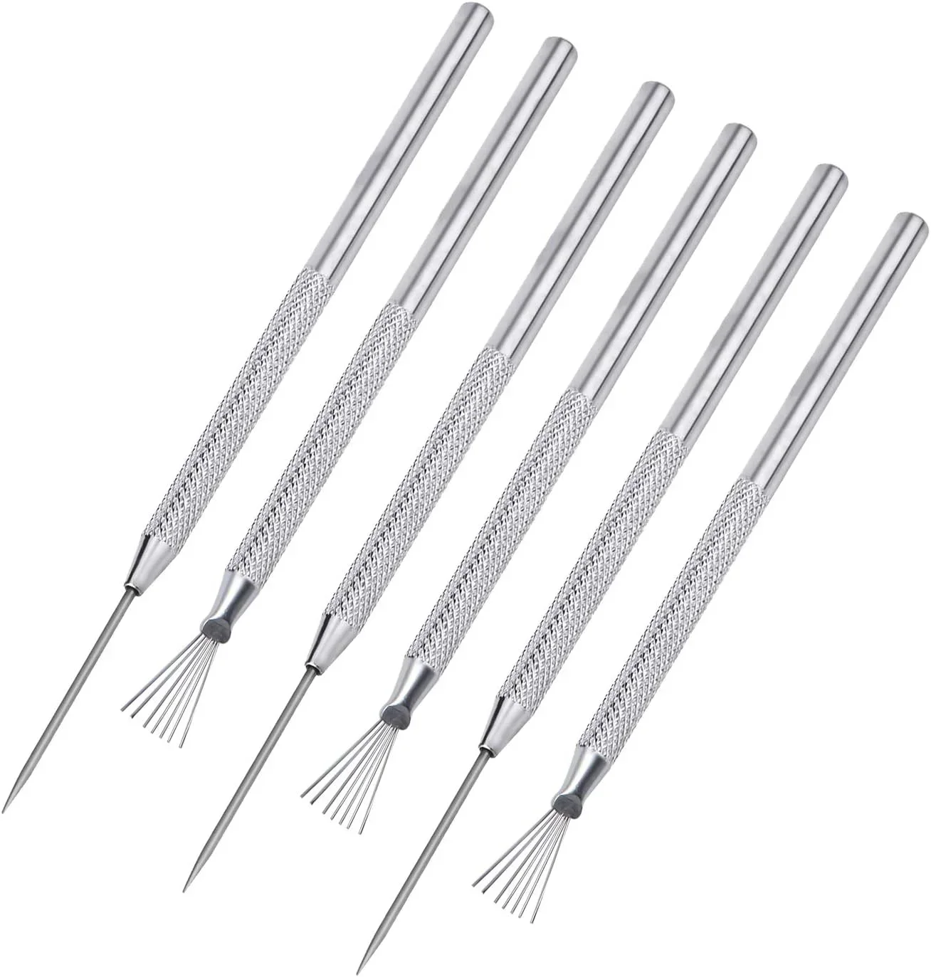Rutschfeste Tonmodellierwerkzeuge – 6-teiliges ergonomisches Aluminium-Werkzeugset, das sich nicht verbiegt, unverzichtbar für feine Polymer-Details – Detail 9