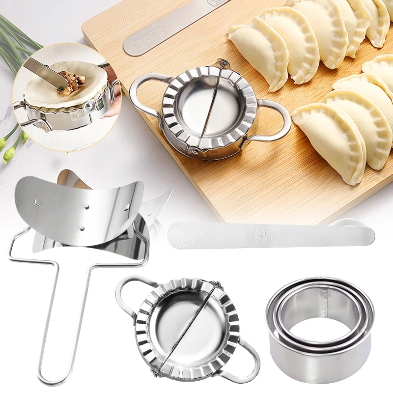 DIY Dumpling Mould Stainless Steel Ravioli Making Mold Dumpling Wrapper Tool Dough Cutter Jiaozi Maker Pastry Accessories Tools