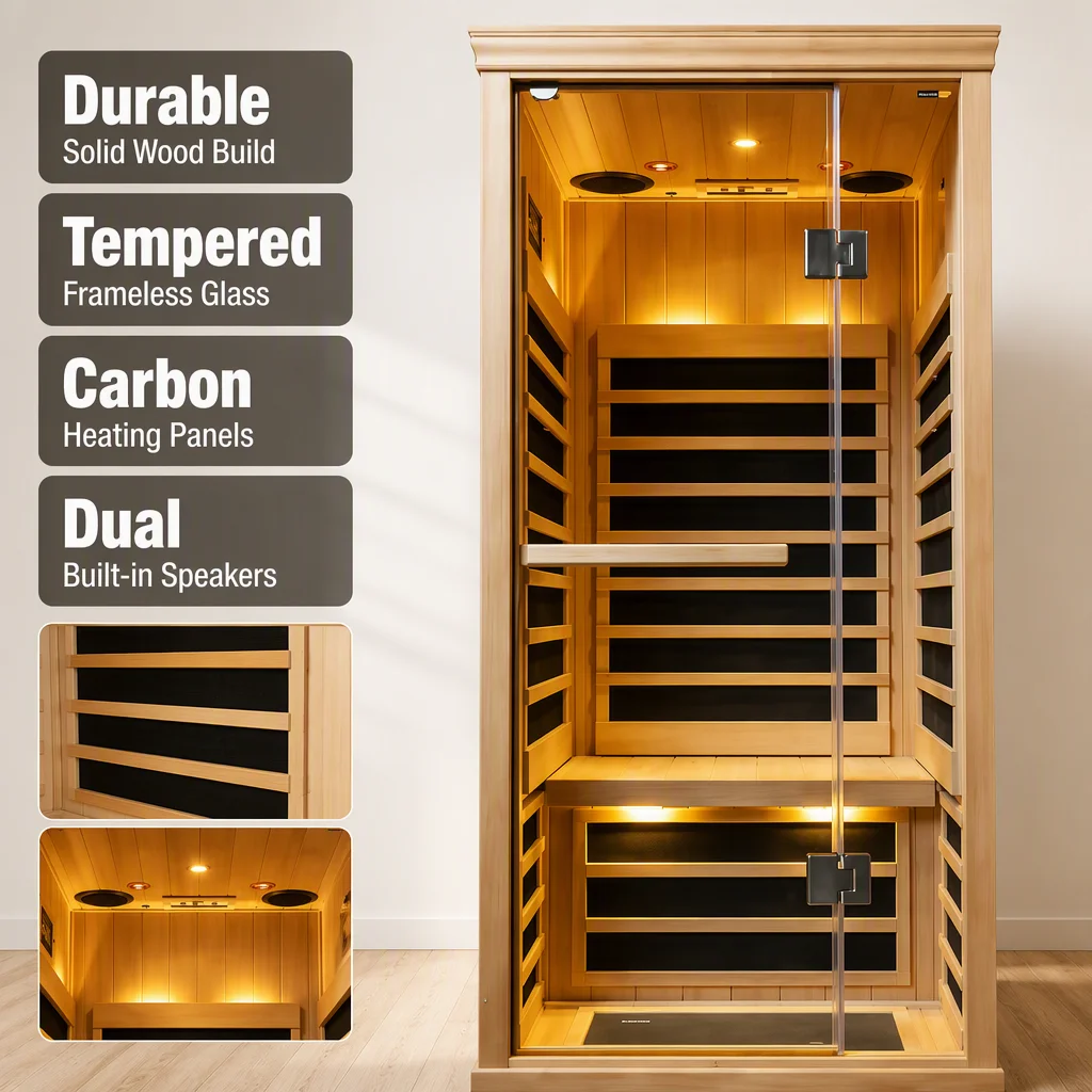 Speakers - Premium Solid Wood Frameless Tempered Glass