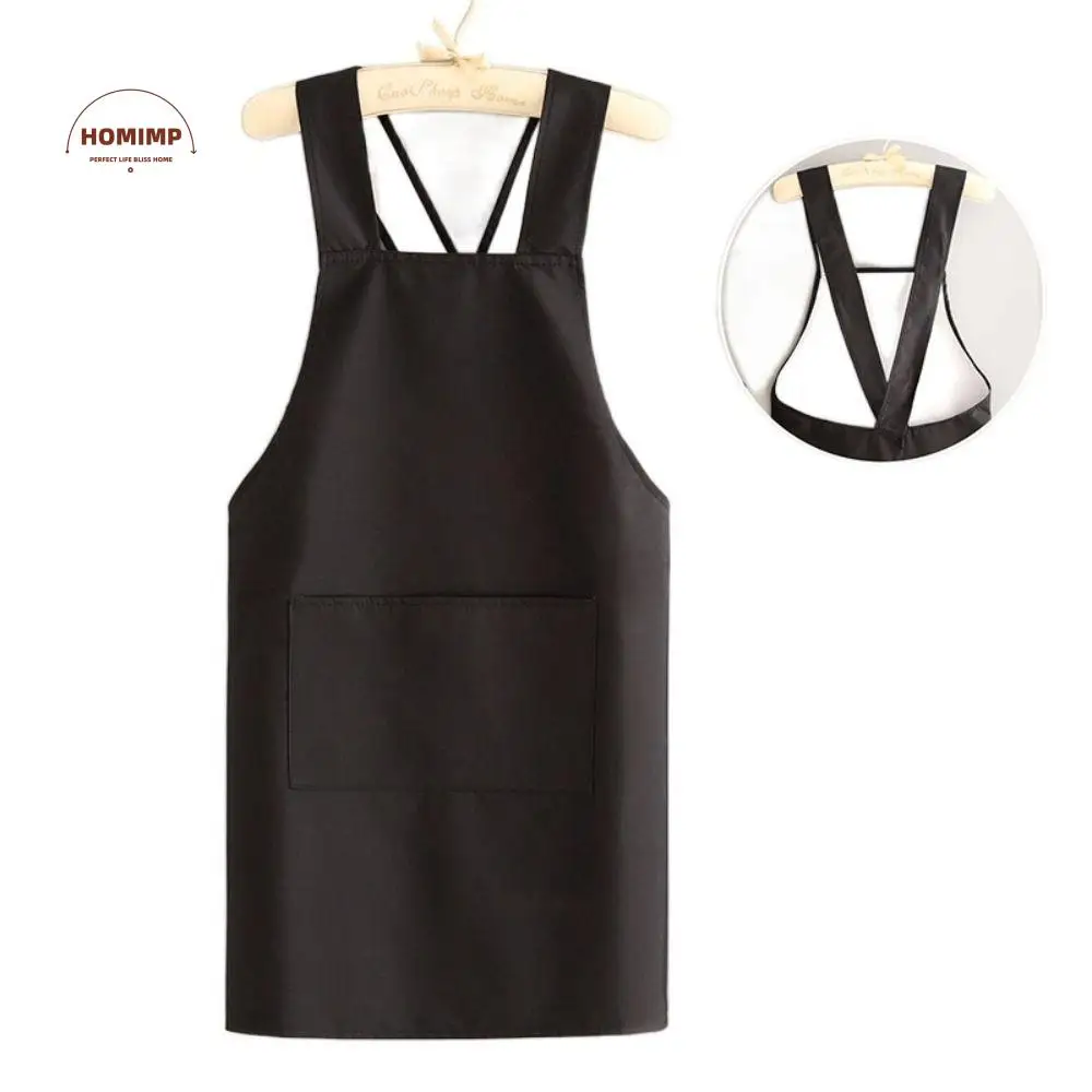

Waterproof Kitchen Cooking Apron Stain-proof X-Back Household Work Apron Protective Breathable Waiter Sleeveless Apron BBQ