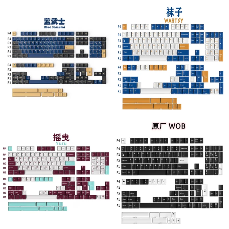 GMK Keycaps Classic Blue Double Shot 172 Keys ABS Full Sets Arctic Wahtsy WOB Yuru Cherry Profile For Cherry MX Kailh JWK Switch