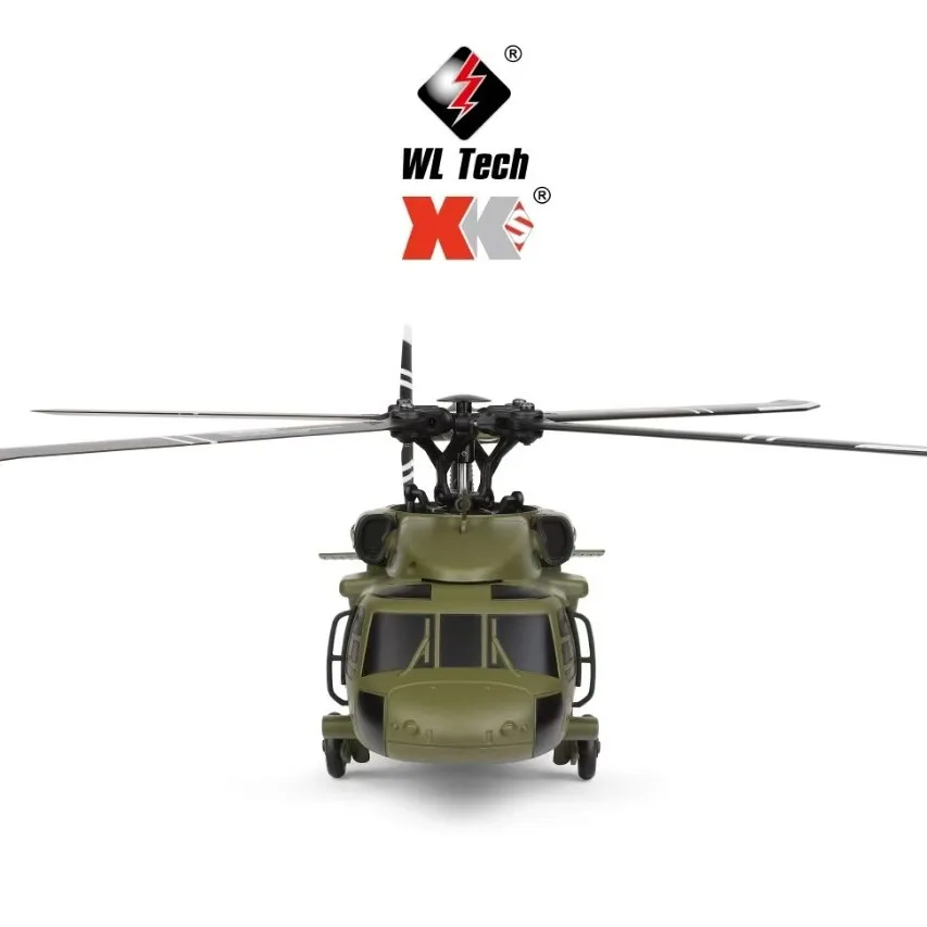 Weili's novo helicóptero de controle remoto k170 black eagle uh60l com simulação de quatro canais, aeronave de altitude fixa sem escova