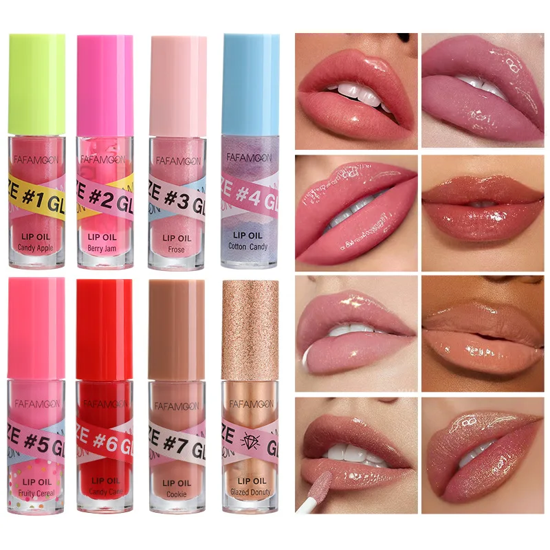 Jelly Lip Gloss Long Lasting Mirror Water Lip Glaze rossetto idratante colorato Crystal Shiny Lip Tint trucco per la cura delle labbra coreane