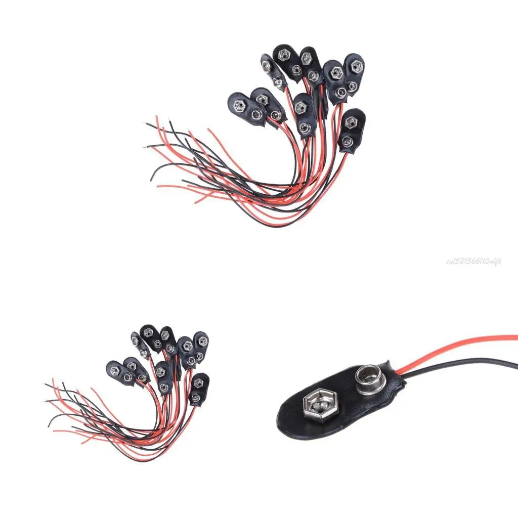 27rb 10 Paket I Jenis 9 V Konektor Klip Baterai Sambungan Kabel Panjang Untuk Shell