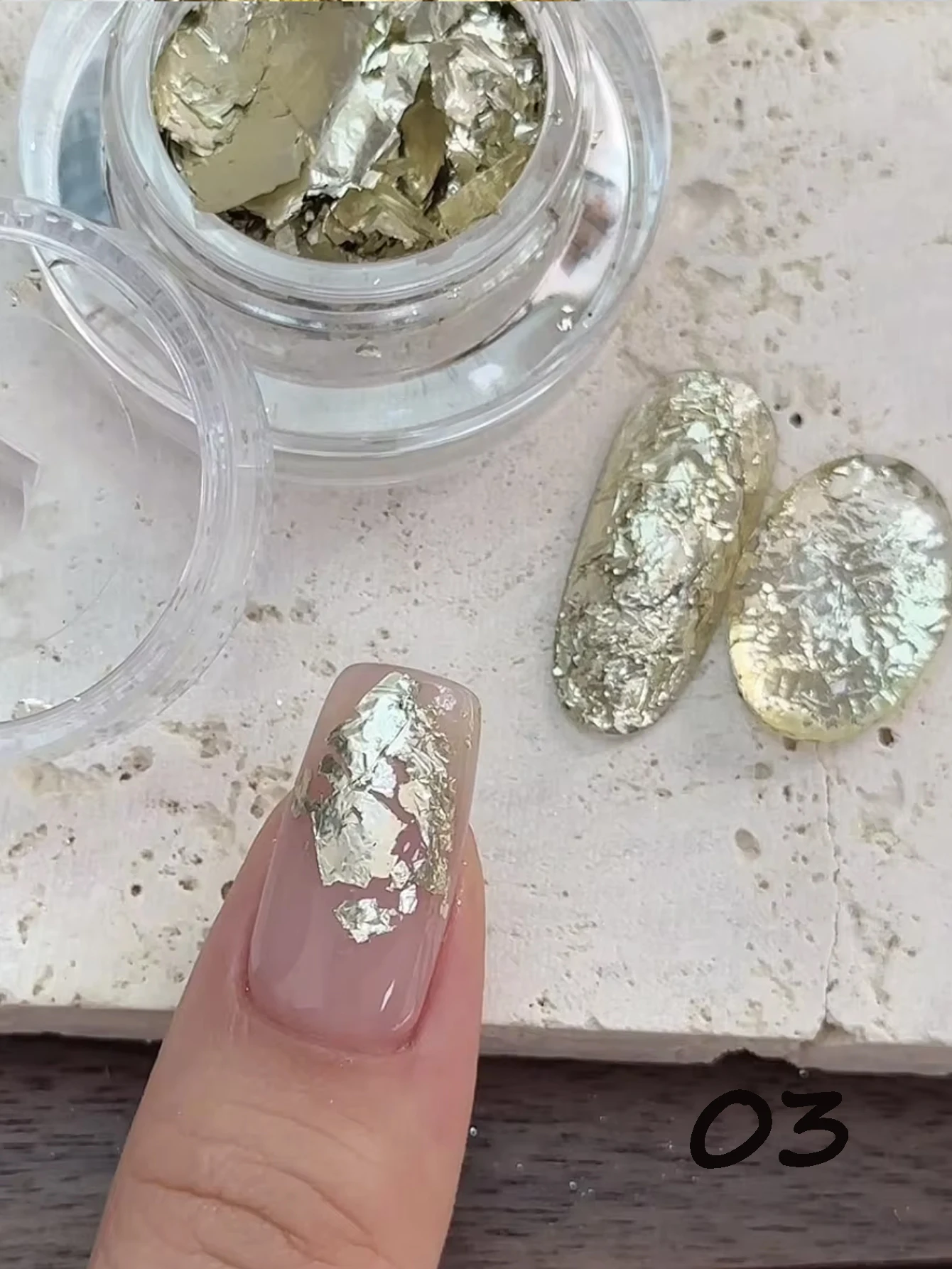 1 قطعة من أورورا الملونة أوبال مسمار الفن مسحوق بريق DIY مسمار الفن الساحرة هدية عيد الميلاد #3