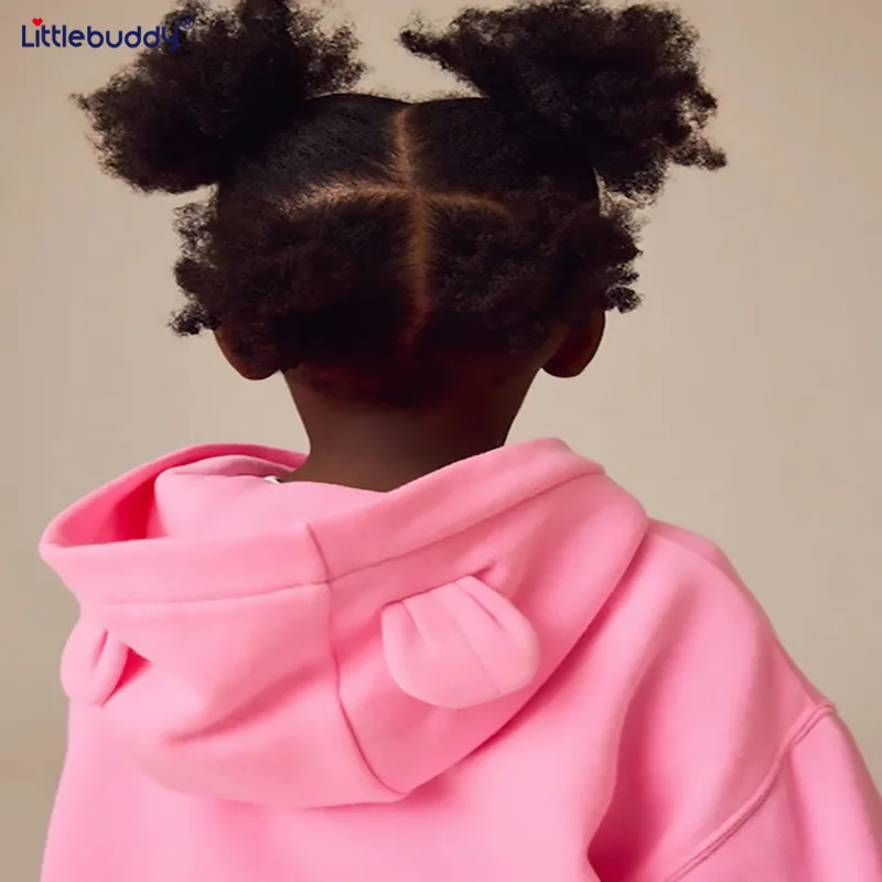 

Little buddyGirls' Sweatshirt Jacket Autumn Winter New Style Casual Hooded Long Sleeve for Young and Middle-aged Children