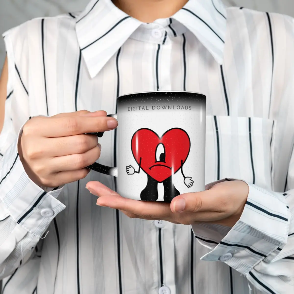 Bad Bunny Rapper Reggaeton Artist Mug Funny Ceramic Coffee Cups Tea Mugs Milk Cup Drinkware Gift for Woman Man