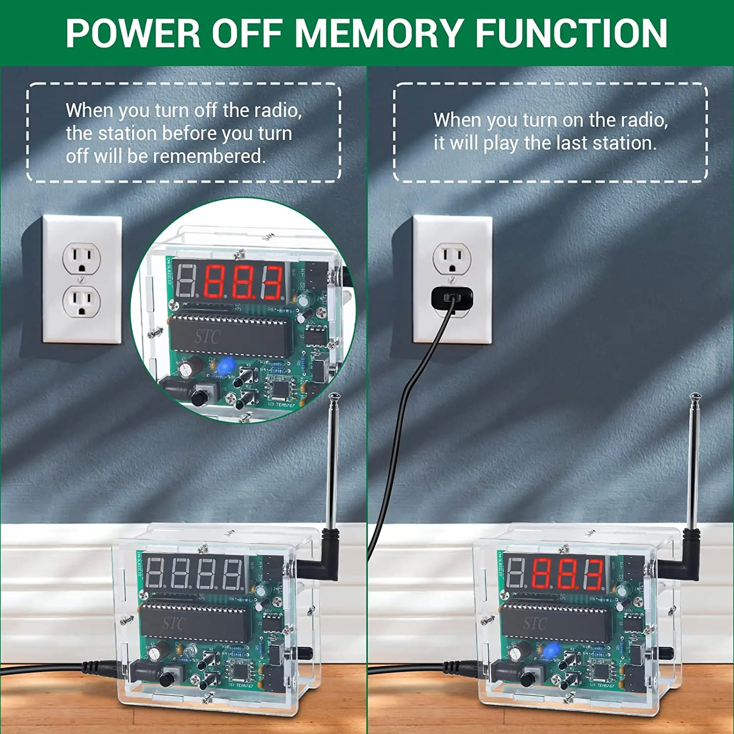 DIY Radio Electronic Kit TEA5767 FM Radio Wireless Receiver Module 87-108MHz DC5V 3W Speaker SFT-RD66 Soldering Project Practice