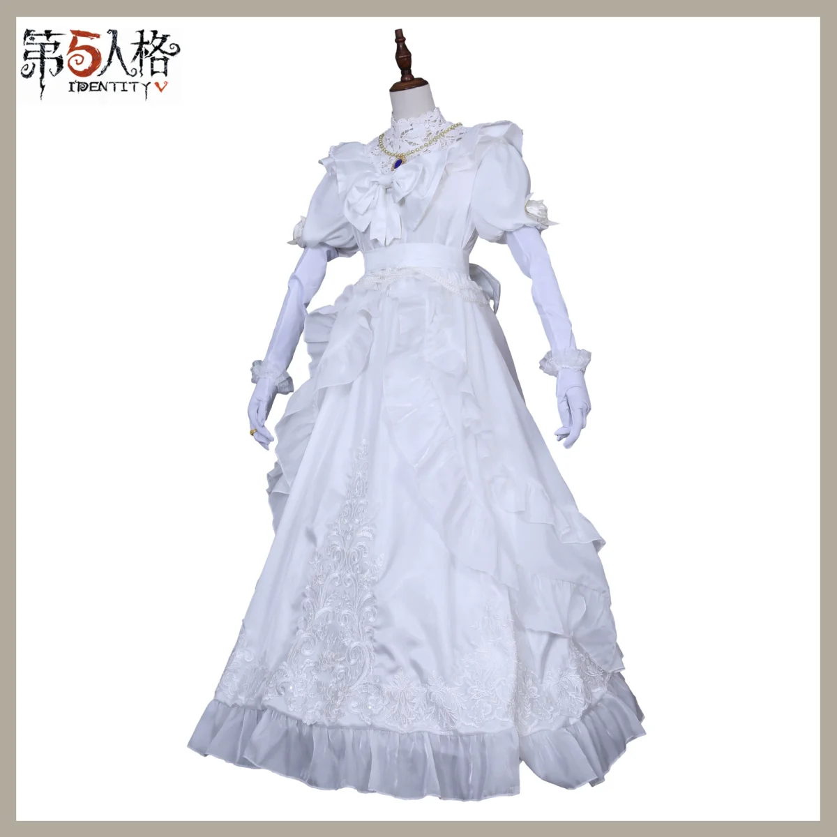XQGame Identity Ⅴ Mary Bloody Queen Cosplay Costume Bloody Queen Promised Day Gorgeous White Wedding Dress Wig Woman Sexy Suit view 4