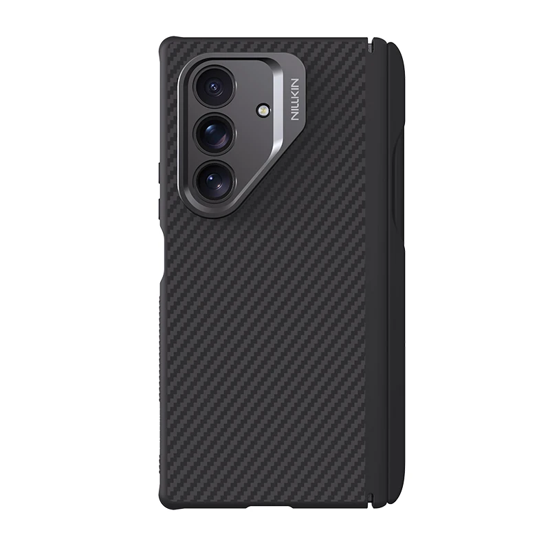 For Samsung Z Fold 7 5G Case, NILLKIN CarboProp, Ultra-Thin Aramid Fiber, Magnetic Stand + Precision Buttons, Stylus Pen Slot