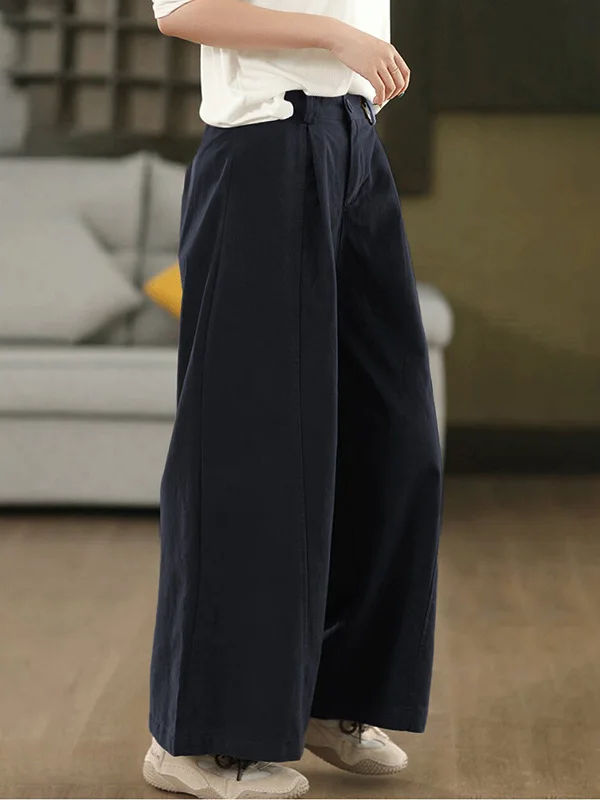 Rétro grande taille pantalon large décontracté coupe ample confortable coupe droite femmes automne Faion grande taille drapé pantalons décontractés