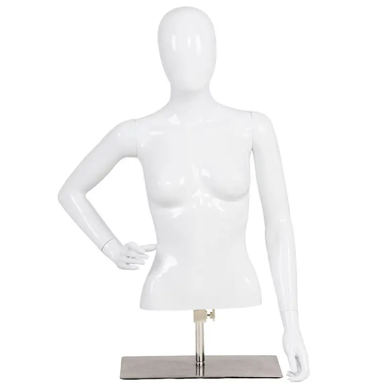 Female Half Body Mannequin with Base for Exhibition