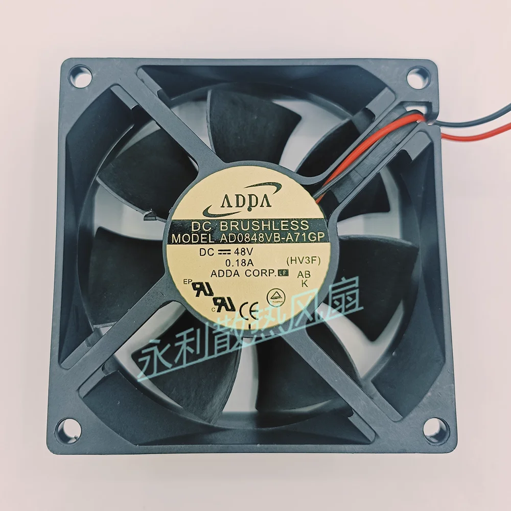 

DC48V 0.18A AD0848VB-A71GP for ADDA 8CM cooling fan 80mm cooler 80*80*25mm 8025