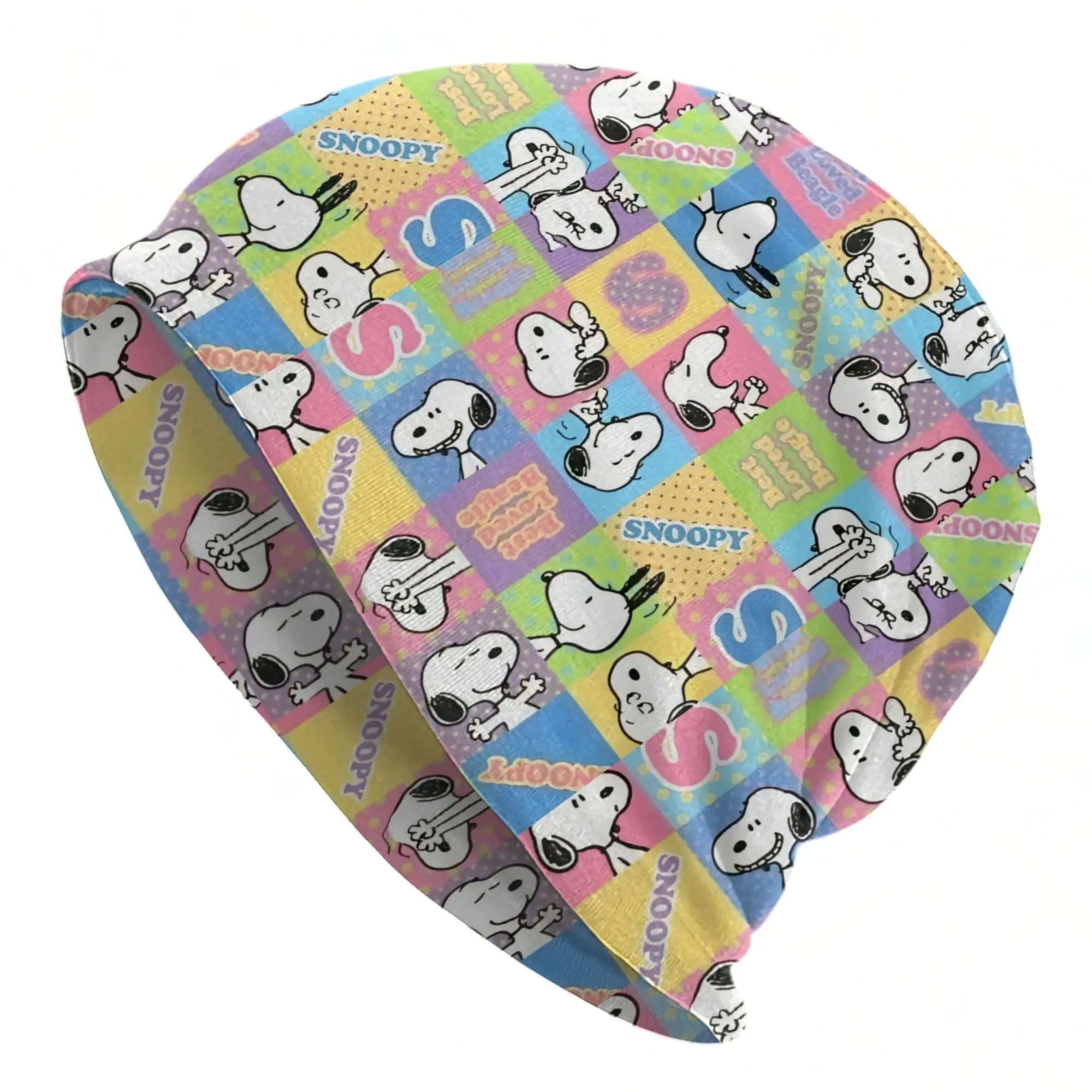 Snoopys Collage Skullies Beanies Hat Cartoon Spring Men Women Outdoor Caps Warm Head Wrap Bonnet Hats
