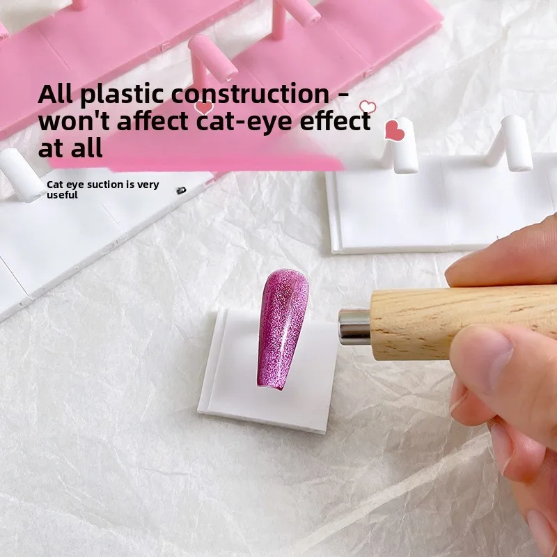10Pcs/set Nail Practice Display Stand Detachable Press On Nail Training Holder Plastic False Nail Color Shelf