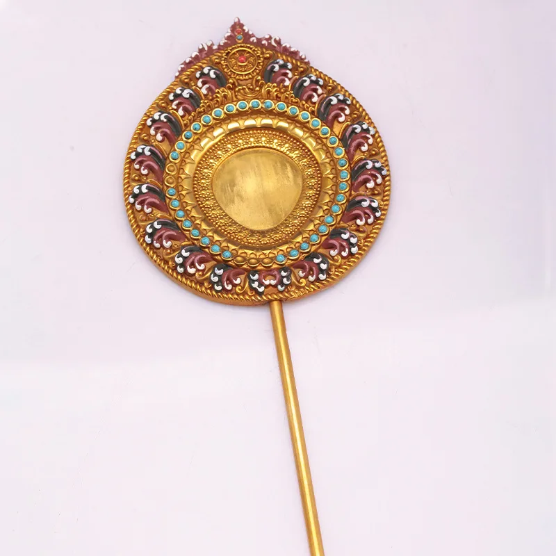 Pure copper painted boutique Kizang King antique bronze statue of Bodhisattva multi-size ornament Tibetan Nepal