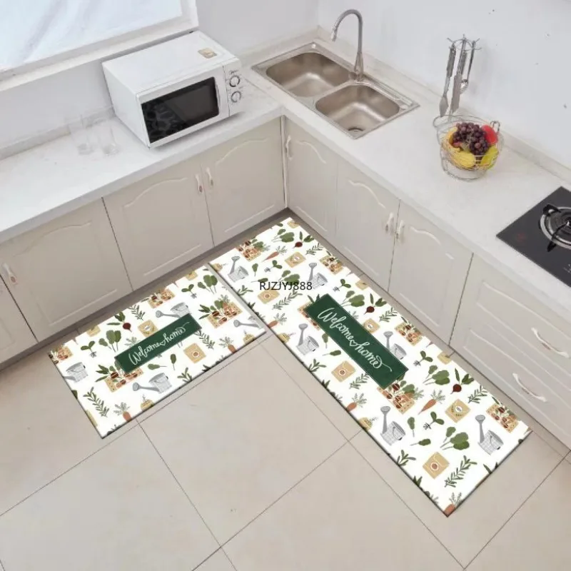 New Dirt-resistant and Easy-to-clean Carpet Kitchen Floor Mat Rectangular Household Carpet Bedroom Door Bathroom Door Foot Mat