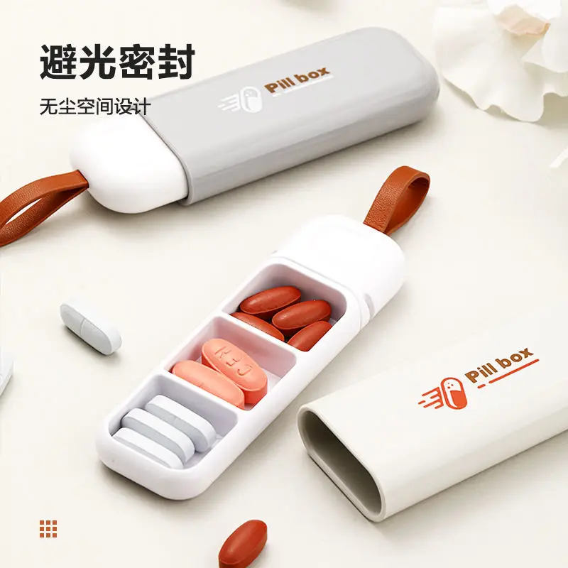 Pill box small portable sub-packing box small mini medicine box with morning, afternoon and evening day pill box