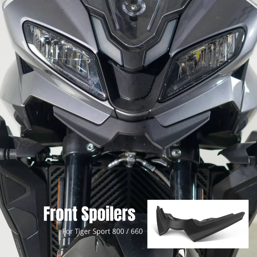 

For Tiger Sport 660 (2022-2026) Sport 800 2025 Motorcycle Front Beak Nose Extension Cover ABS Spoiler Winglets Aerodynamic Wing