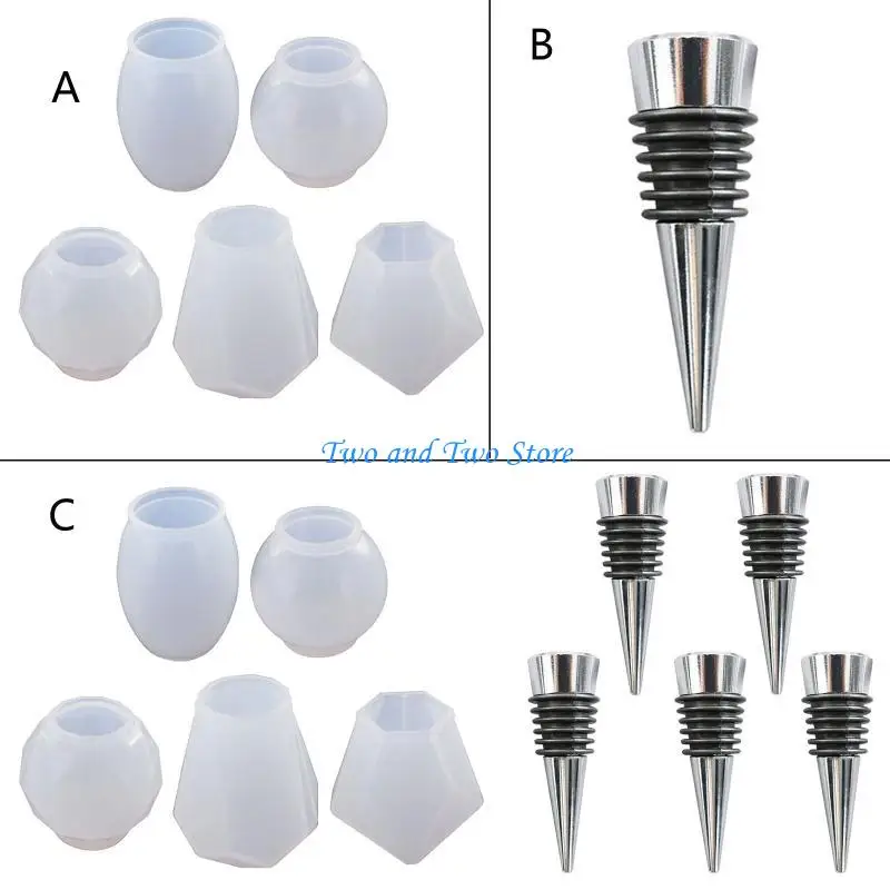 HX6F 3D Sphere-shape Silicone Molds for Candle Soap Bottle Stopper