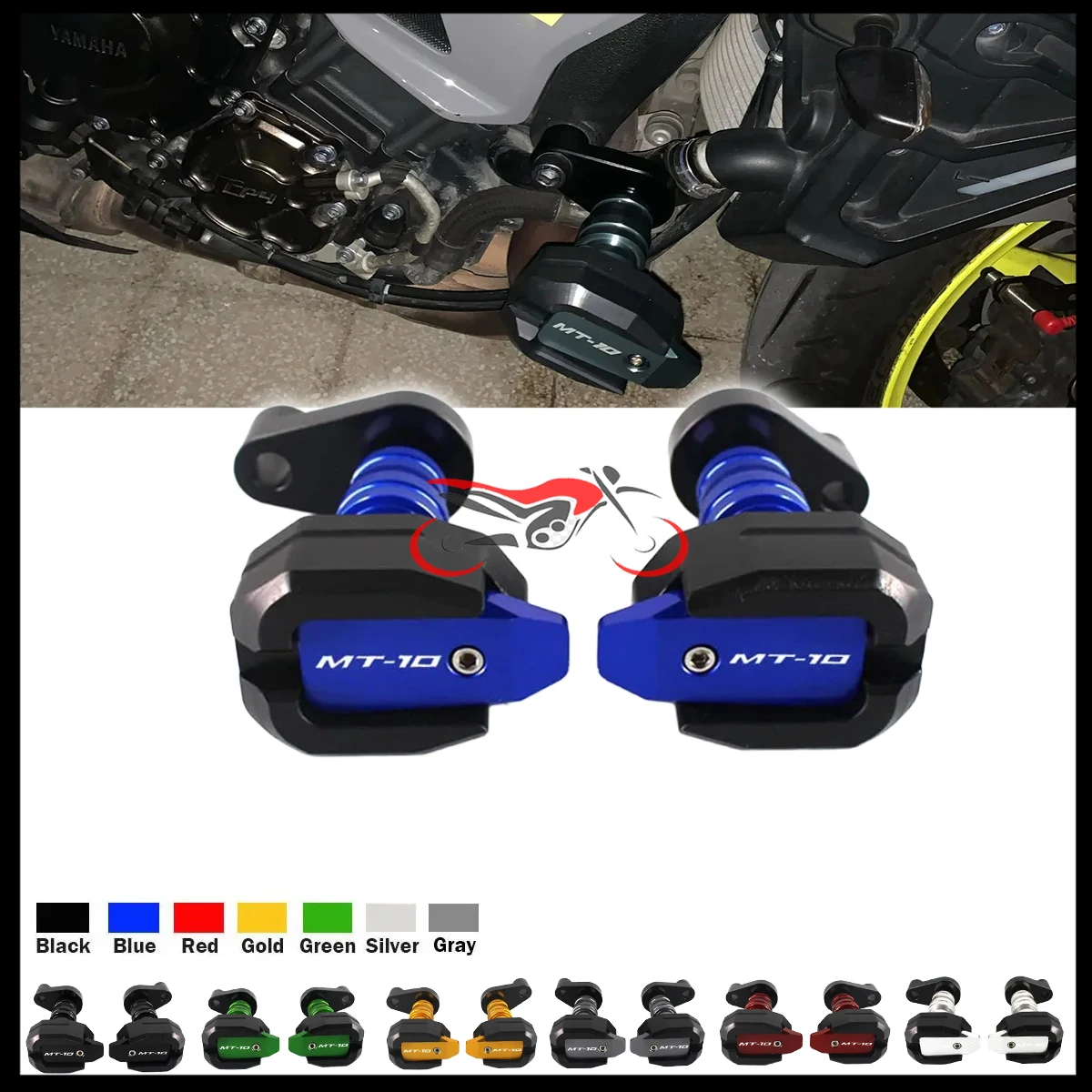 Motorcycle Falling Protection Pad For YAMAHA MT-10 MT10 MT 10 2013 -2018 Frame Sliders Crash Protector  Accessories