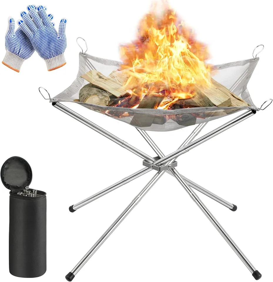 Portable Stainless Steel Fire Pit for Camping