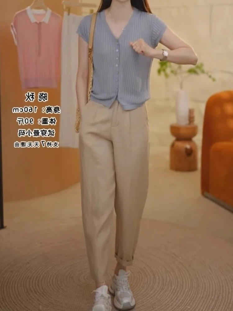 Efeito de emagrecimento gelo seda malha ort sve camiseta feminina fina verão design exclusivo coreano sle faionable topo