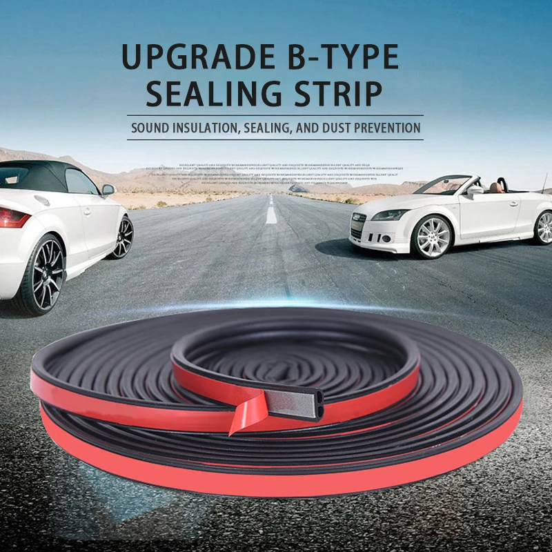 Car Rubber B Shape Seals Sticker Sound Insulation Sealing Protector Weatherstrip Car Door Seal Strips Accessories