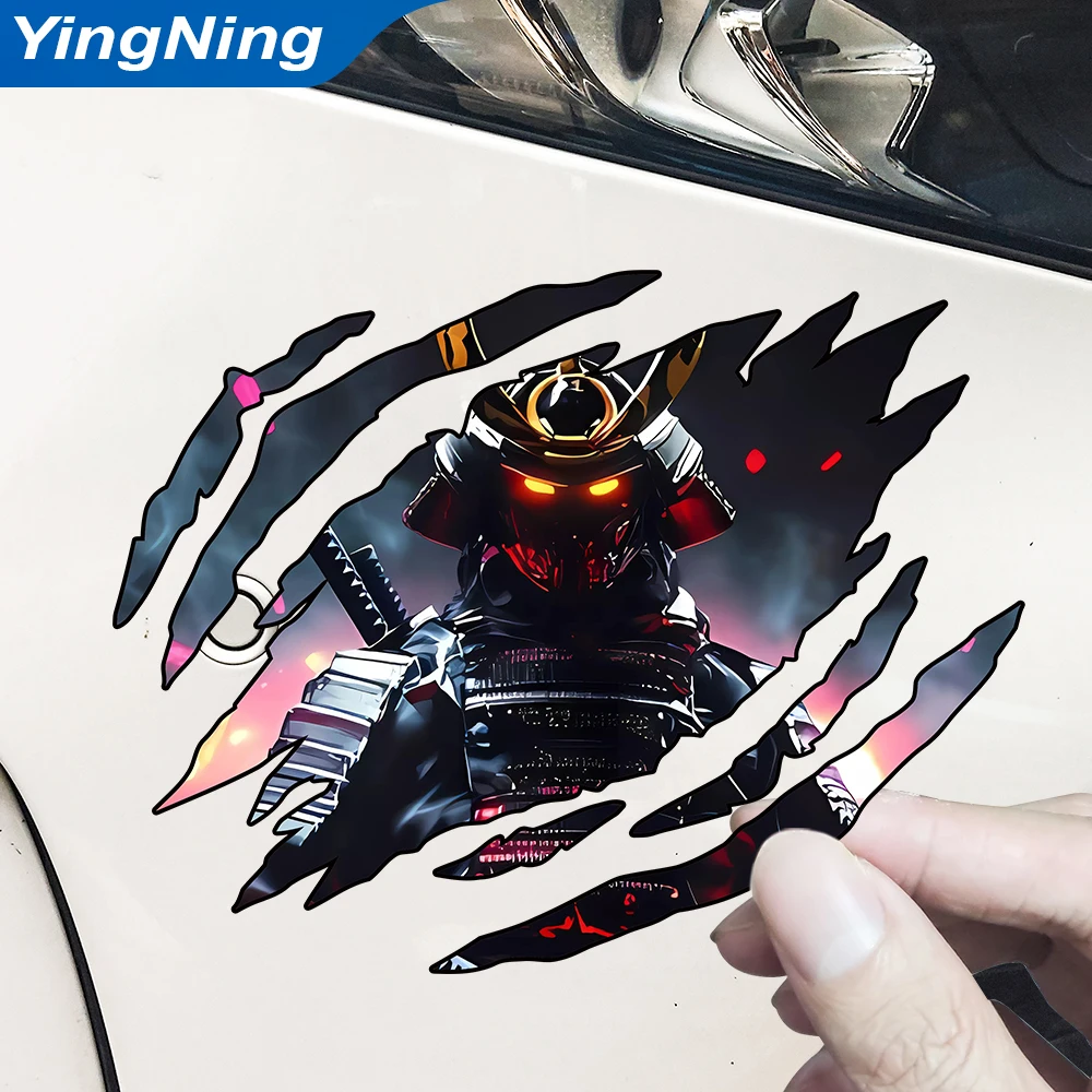 

Samurai Warriors Scratch Mark Car Sticker Personalized Scratch Cover Decor PVC Waterproof Decals Auto Accessories 8cm/13cm/18cm