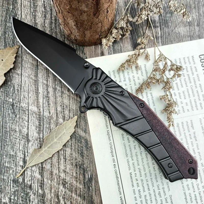

brown 368 pocket Folding Knife 5Cr13Mo Blade 420 steel Handle edc multitool knives survival selbstverteidigung tactical knife
