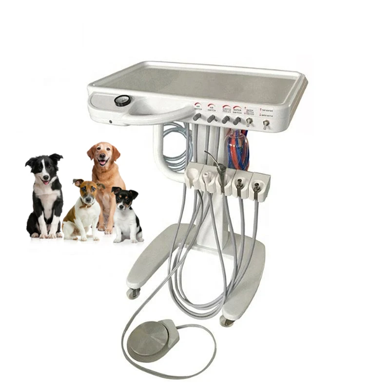 

SY-M048-7 Vet Portable Dental Unit Animal Internal Station System Mobile Veterinary Dental Cart Machine